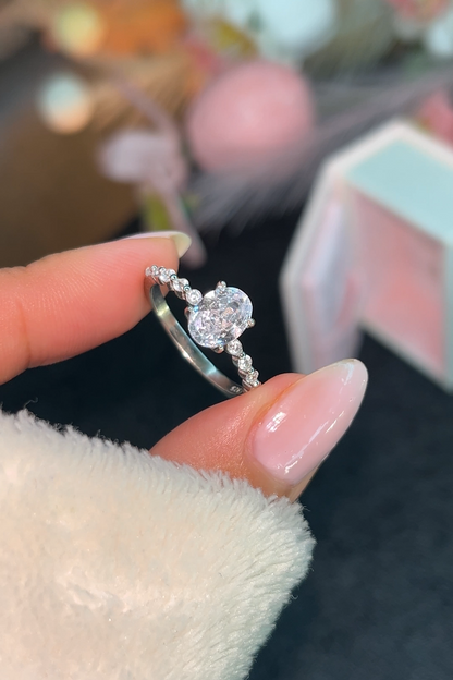 Bague ovale en Argent