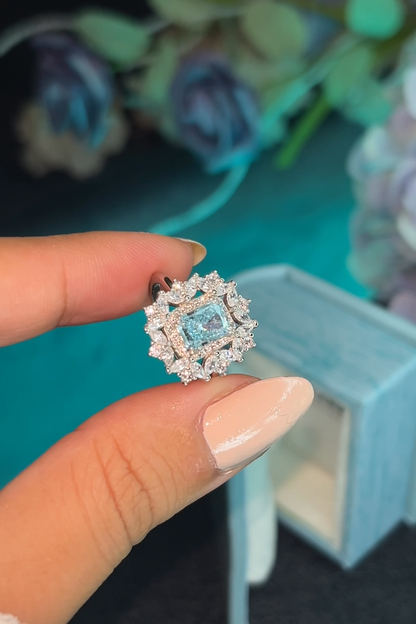 Bague Florale Rectangle
