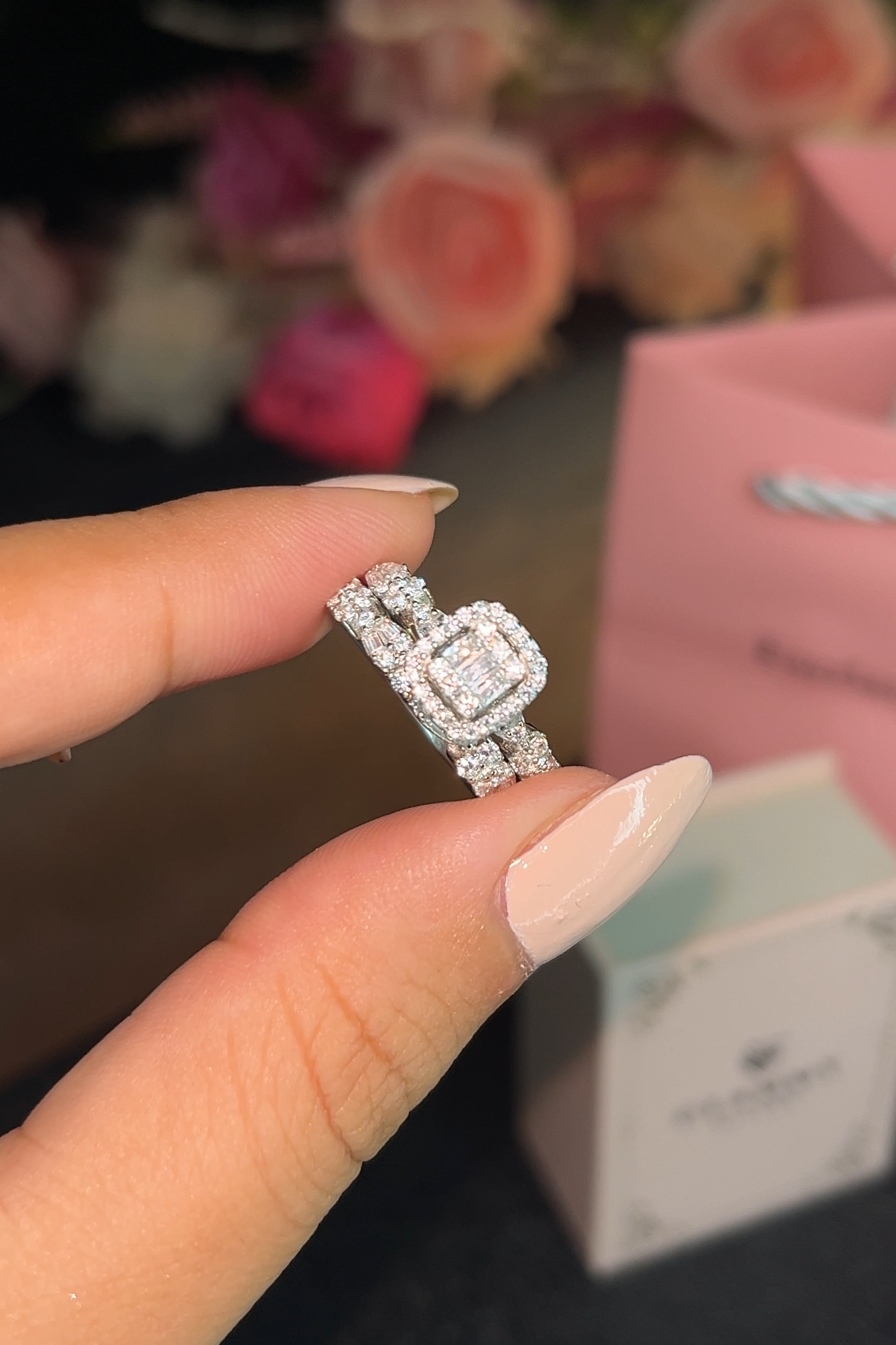 Bague de Mariage Princess Halo