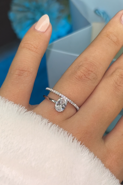 Bague Ovale en Argent