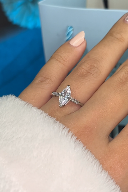 Bague Marquise en Argent