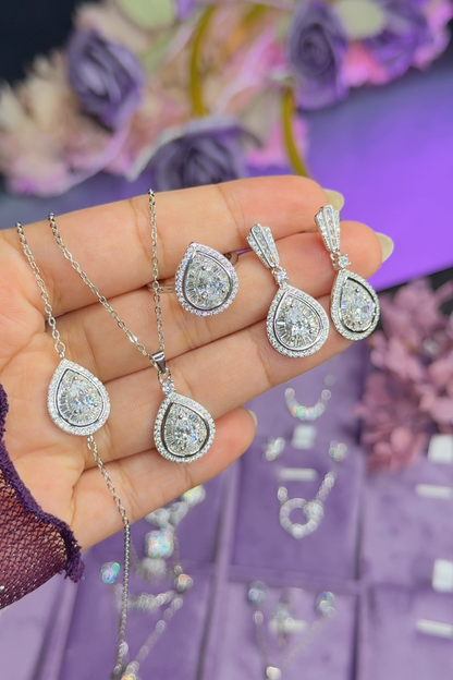 Parure Goutte Royale Halo