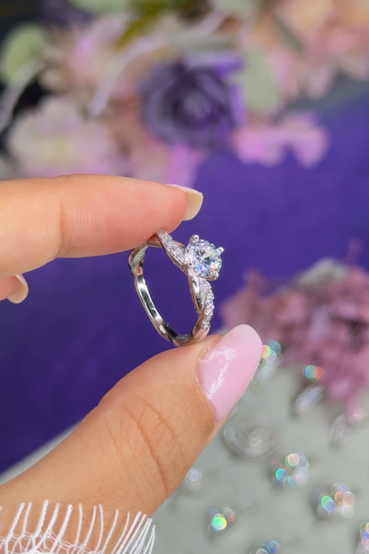 Bague Solitaire Tressé