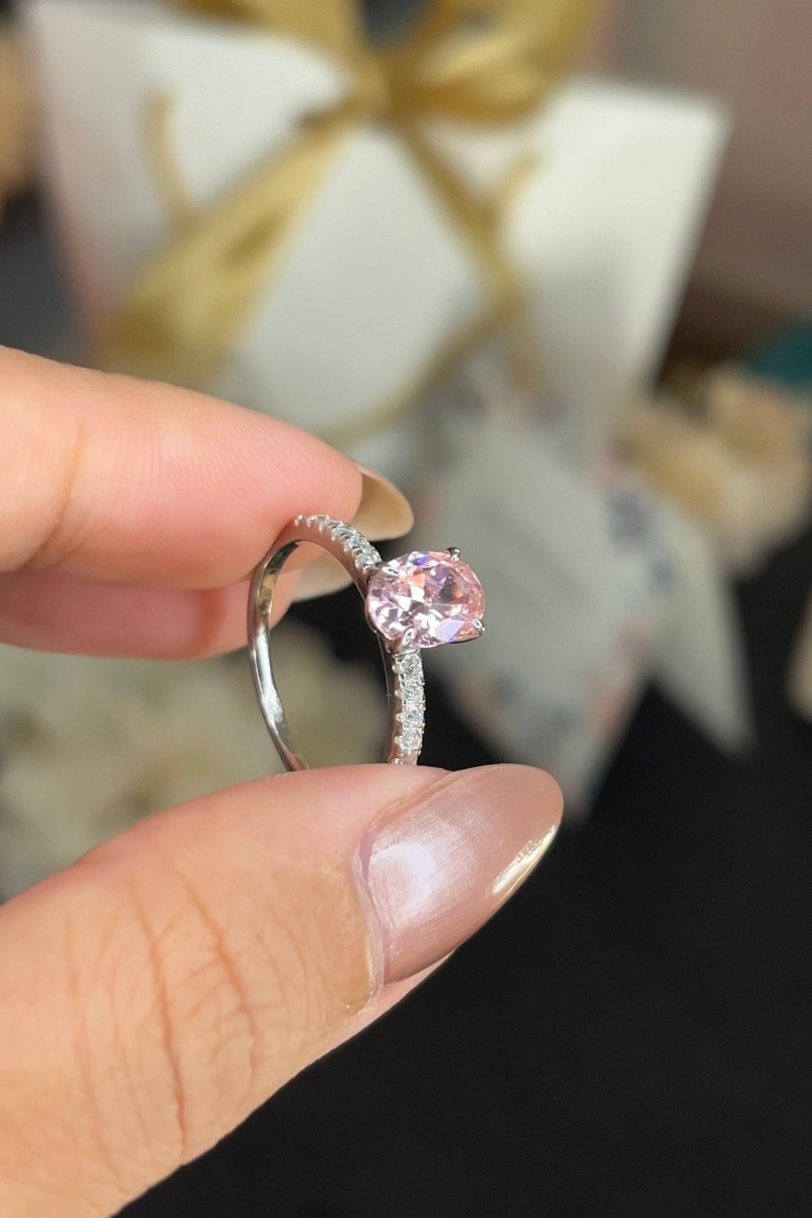 Bague Ovale en Argent