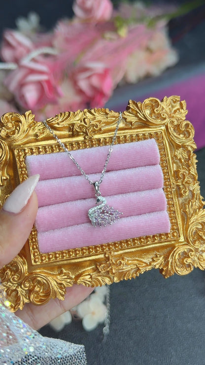 Collier Cygne Rose Grâce