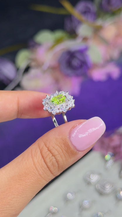 Bague carrée Pistache