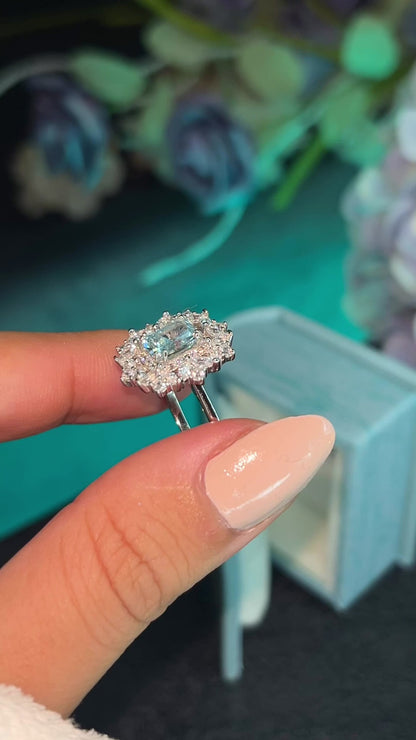 Bague Florale Rectangle
