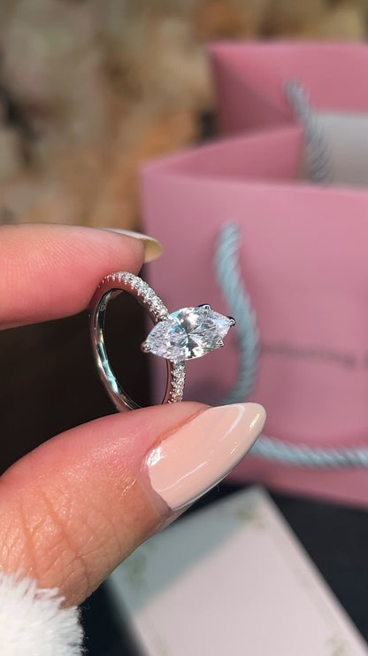 Bague Marquise en Argent