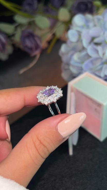 Bague Florale Rectangle