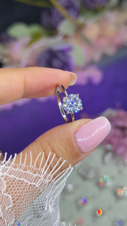Bague Solitaire ronde