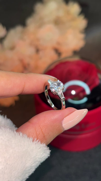Bague Ovale en Argent