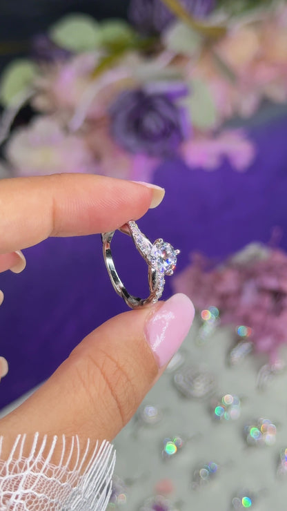 Bague Solitaire Tressé