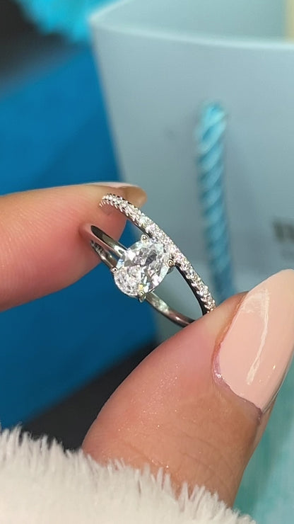 Bague Ovale en Argent